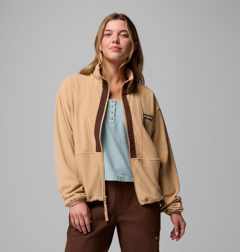 Back Bowl Casual Fleece-Jacke für Frauen, Color: Canoe, Tobacco, image 7
