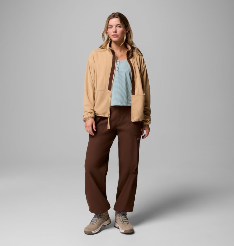 Back Bowl Casual Fleece-Jacke für Frauen, Color: Canoe, Tobacco, image 2