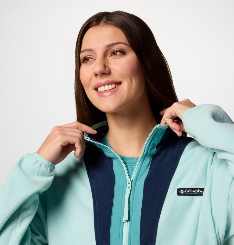 Forro polar casual Back Bowl para mujer, Color: Spray, Collegiate Navy, image 4
