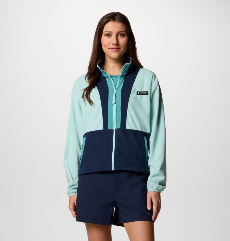 Forro polar casual Back Bowl para mujer, Color: Spray, Collegiate Navy, image 1