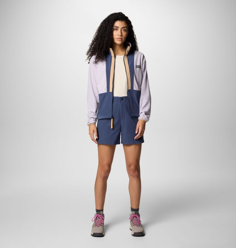 Women’s Back Bowl Casual Fleece Jacket, Color: Lavender Pearl, Nocturnal, image 6