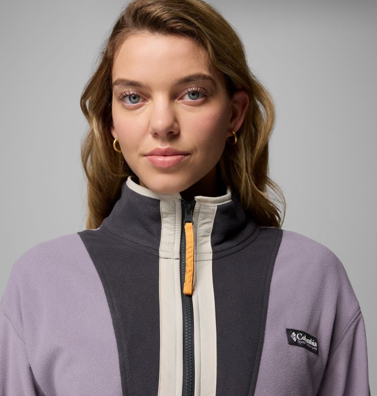 Back Bowl Casual Fleece-Jacke für Frauen, Color: Shale Purple, Shark, Dark Stone, image 5