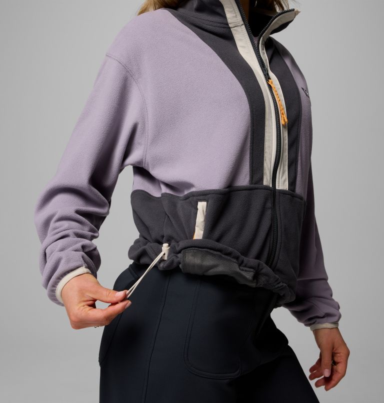 Back Bowl Casual Fleece-Jacke für Frauen, Color: Shale Purple, Shark, Dark Stone, image 6