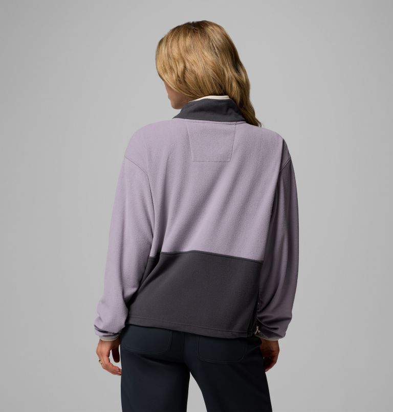 Back Bowl Casual Fleece-Jacke für Frauen, Color: Shale Purple, Shark, Dark Stone, image 3