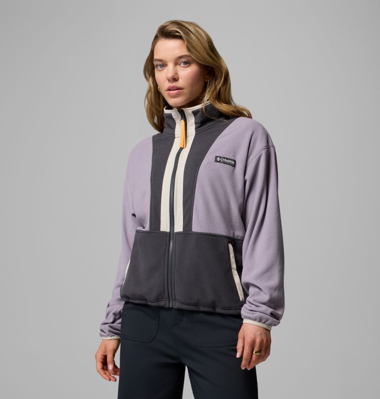 Back Bowl Casual Fleece-Jacke für Frauen, Color: Shale Purple, Shark, Dark Stone, image 1