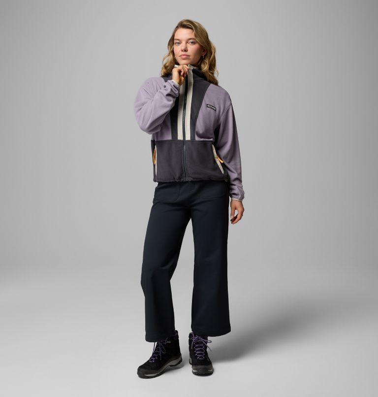 Back Bowl Casual Fleece-Jacke für Frauen, Color: Shale Purple, Shark, Dark Stone, image 2
