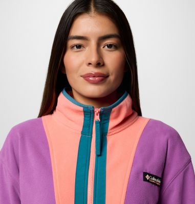 Back Bowl Casual Fleece-Jacke für Frauen, Color: Razzle, Alpenglow, image 8