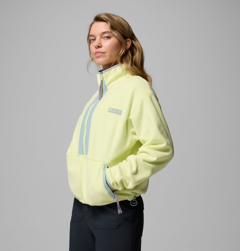 Back Bowl Casual Fleece-Jacke für Frauen, Color: Citron Haze, Crushed Blue, image 4