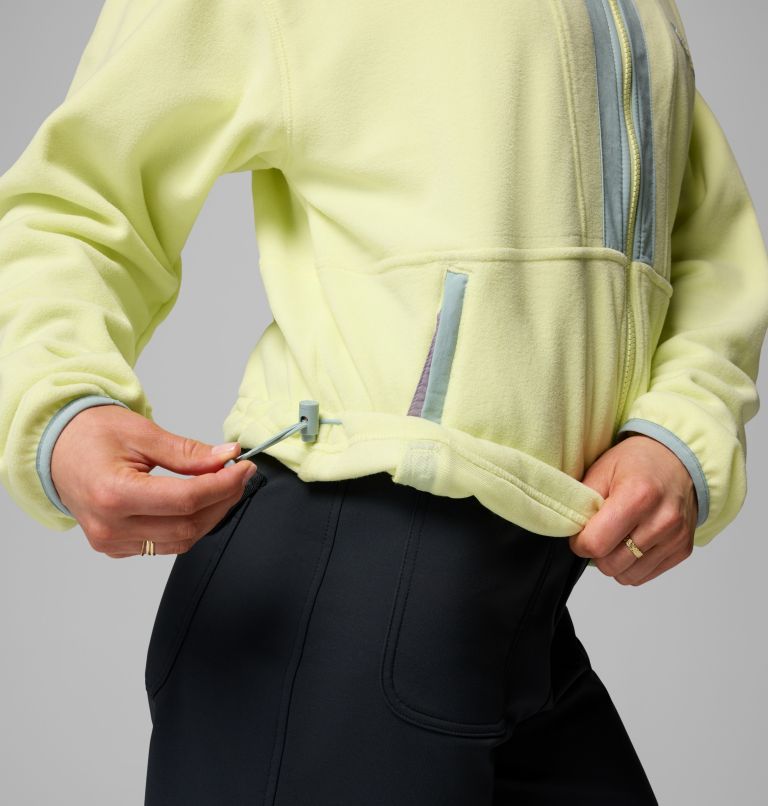 Back Bowl Casual Fleece-Jacke für Frauen, Color: Citron Haze, Crushed Blue, image 6