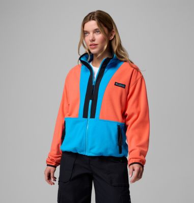 Back Bowl Casual Fleece-Jacke für Frauen, Color: Zing, Compass Blue, Black, image 4