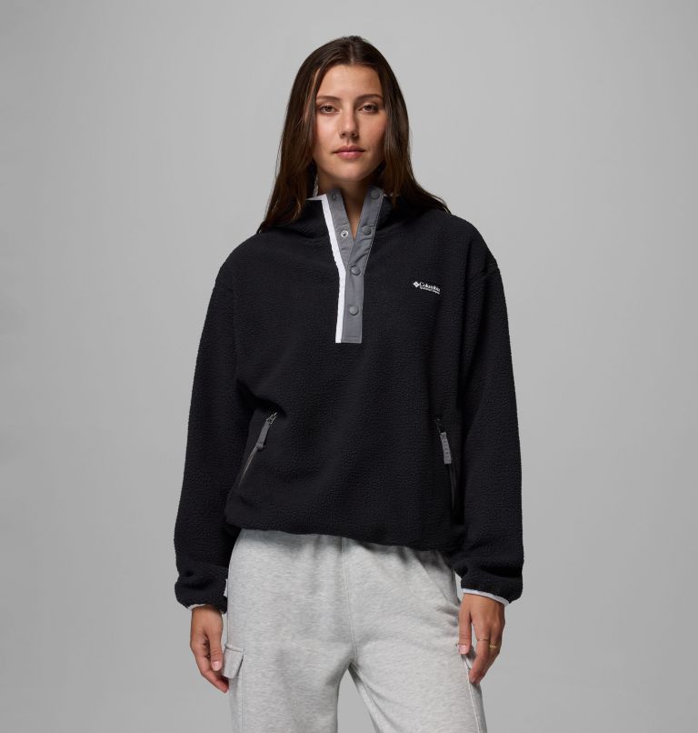 Women's Helvetia II Sherpa Fleece Hoodie, Color: Black, image 1