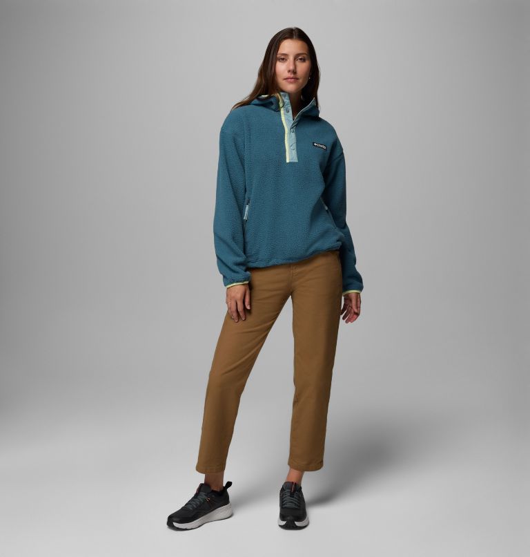Women's Helvetia II Sherpa Fleece Hoodie, Color: Everblue, image 2