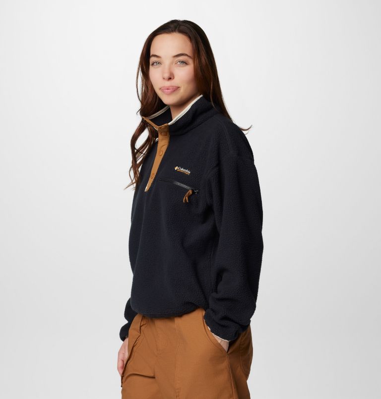 Forro polar sherpa corto con cierre medio Helvetia II para mujer, Color: Black, image 4