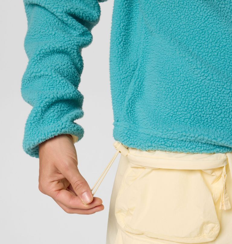 Forro polar sherpa corto con cierre medio Helvetia II para mujer, Color: Teal, image 5