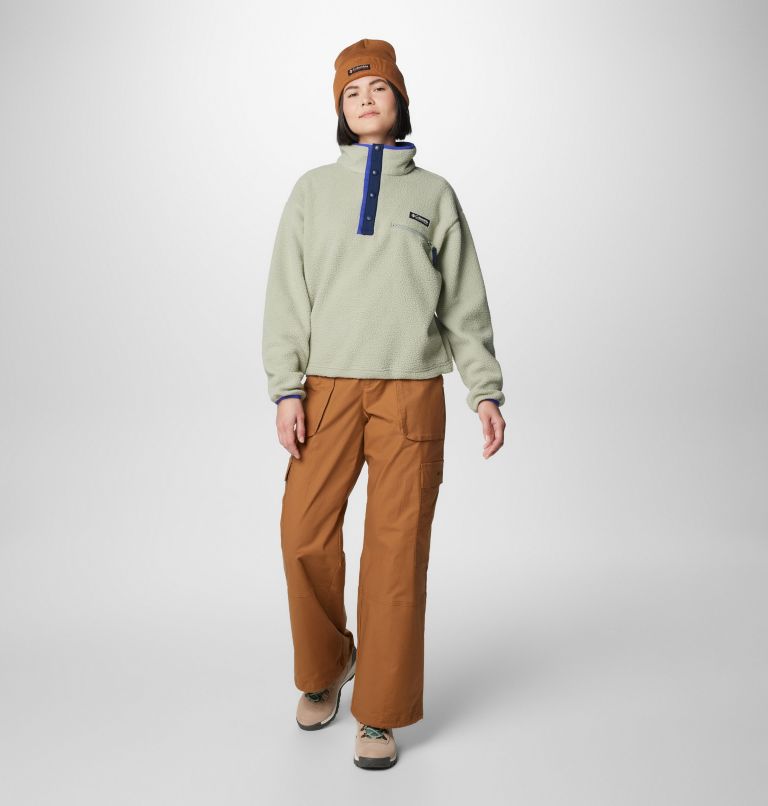 Forro polar sherpa corto con cierre medio Helvetia II para mujer, Color: Safari, image 3