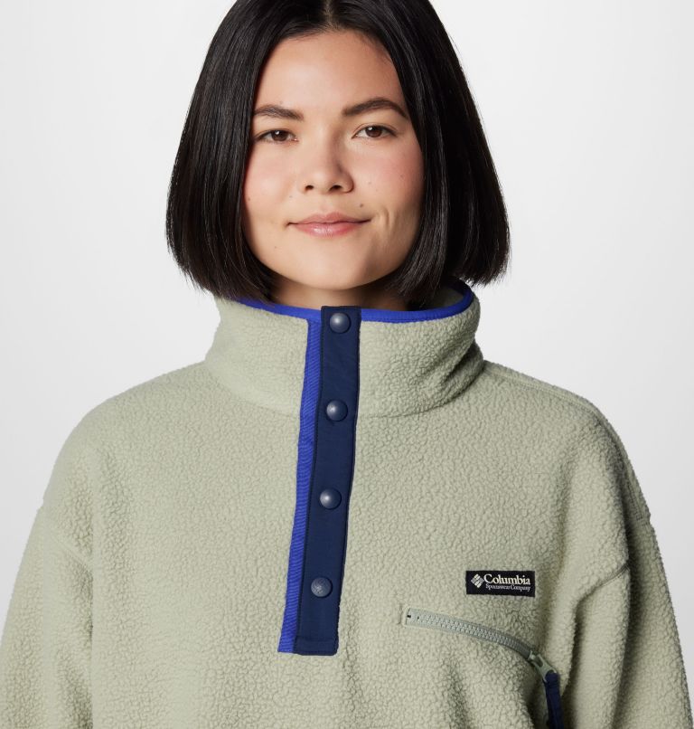 Forro polar sherpa corto con cierre medio Helvetia II para mujer, Color: Safari, image 5