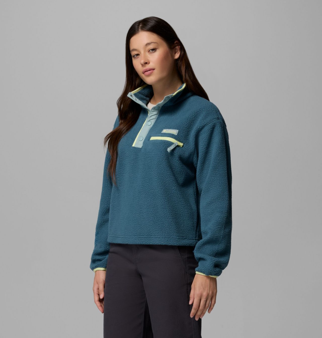 Women's Helvetia™ II Cropped Half Snap Fleece Pullover 4