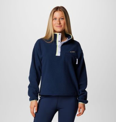 Ladies navy blue fleece jacket best sale