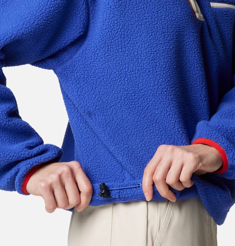 Helvetia II Cropped Half Snap Fleece, Color: Clematis Blue, image 5