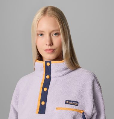 Forro polar sherpa corto con cierre medio Helvetia II para mujer, Color: Lavender Pearl, image 4