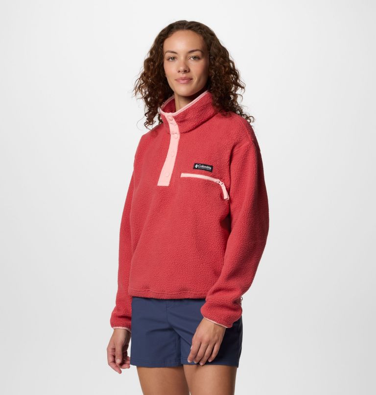 Helvetia II gecropptes Sherpa Half Snap Fleece, Color: Daredevil, image 3