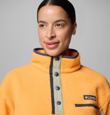 Forro polar sherpa corto con cierre medio Helvetia II para mujer, Color: Summer Orange, image 4