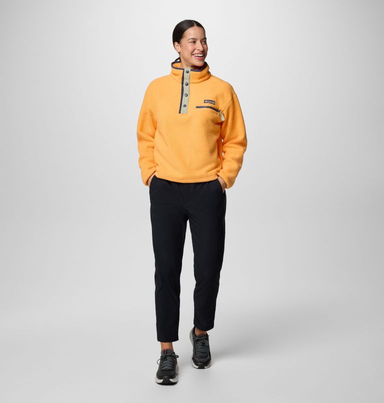 Forro polar sherpa corto con cierre medio Helvetia II para mujer, Color: Summer Orange, image 6