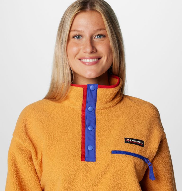 Helvetia II gecropptes Sherpa Half Snap Fleece, Color: Sunstone, image 5