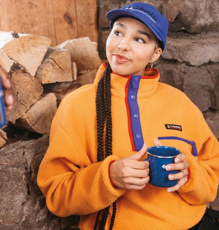 Helvetia II gecropptes Sherpa Half Snap Fleece, Color: Sunstone, image 8
