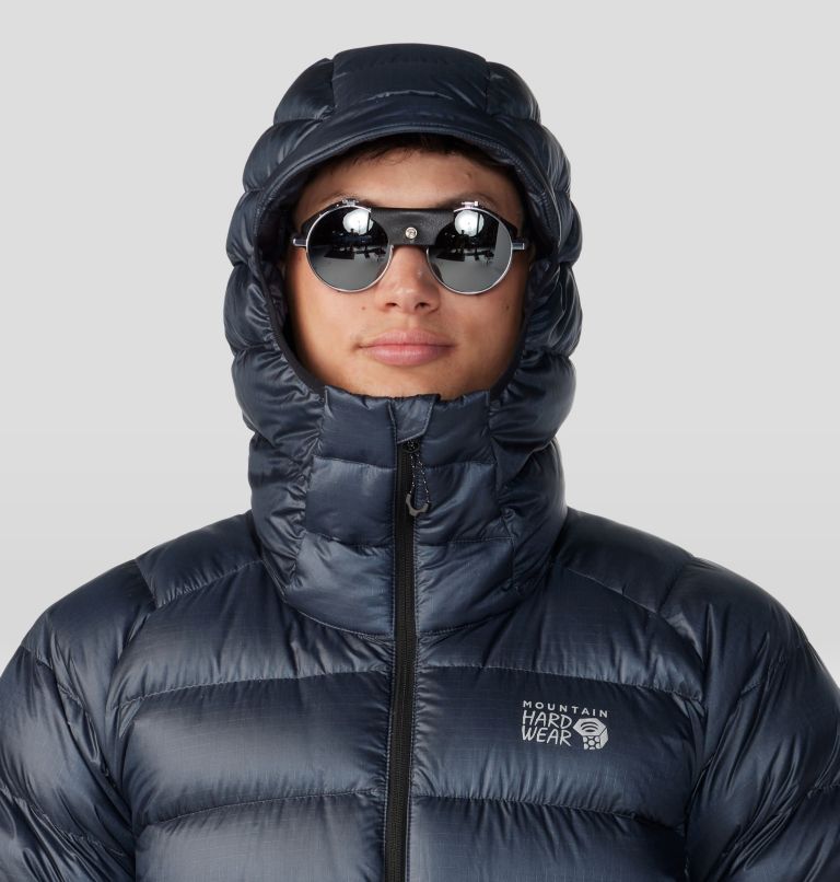 Men's Phantom Alpine Down Hooded Jacket, Color: Blue Slate, image 4