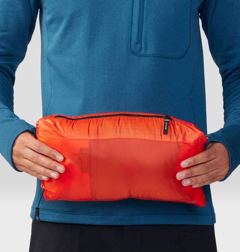 Men's Phantom Alpine Down Hooded Jacket, Color: State Orange, image 9
