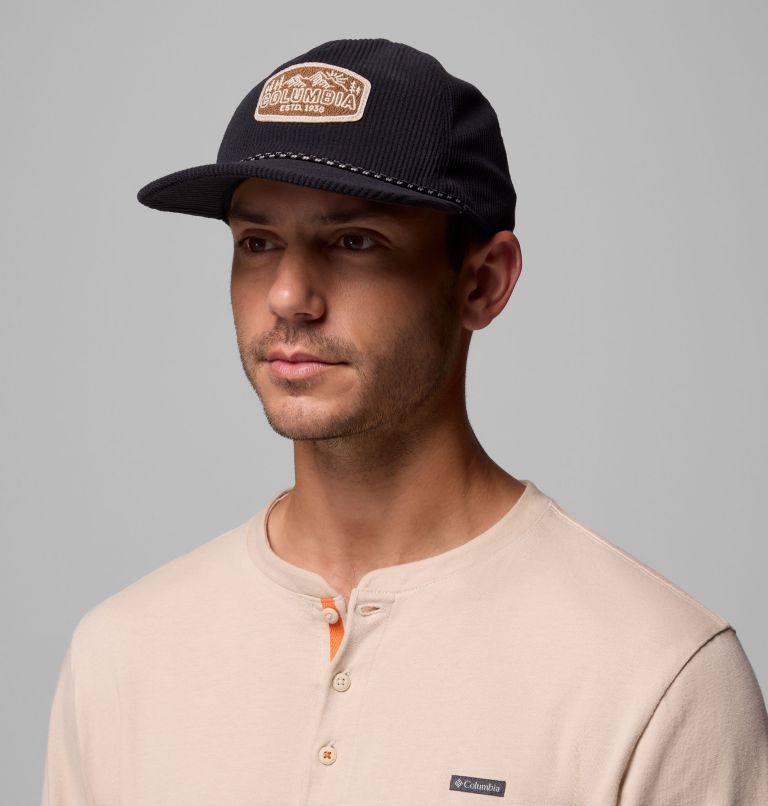 Packsaddle Corduroy Snap Back, Color: Black, Chenille Patch, image 3