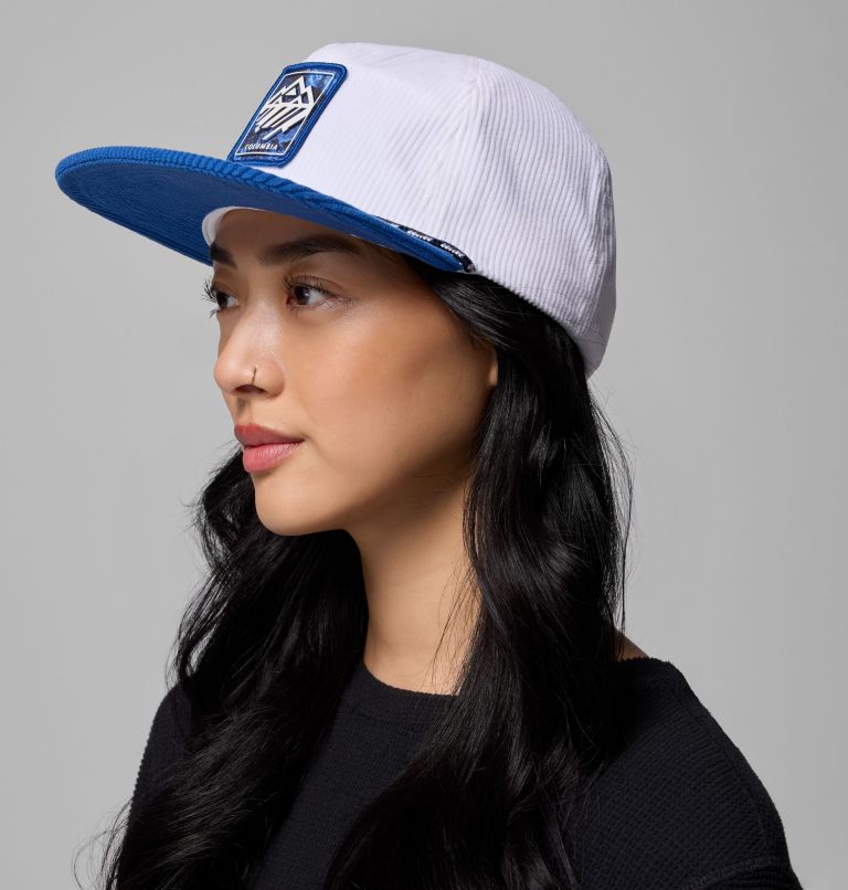 Packsaddle Corduroy Snap Back, Color: White, Mountain Blue, Ski Mountains, image 5