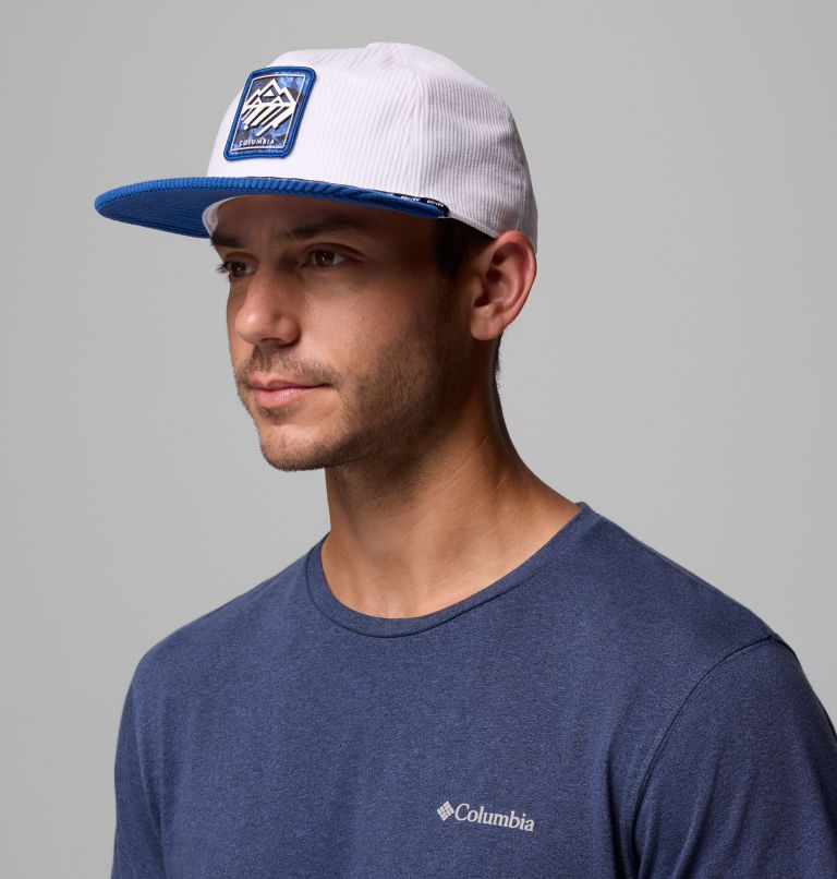 Packsaddle Corduroy Snap Back, Color: White, Mountain Blue, Ski Mountains, image 3