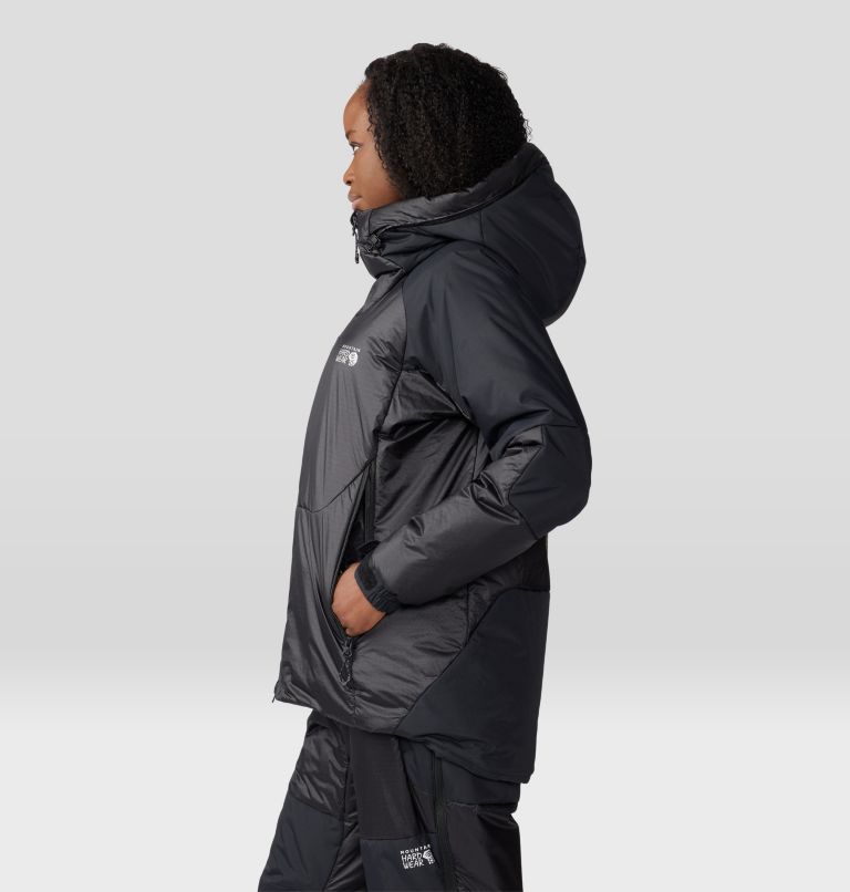 Women's Compressor Alpine Hooded Jacket, Color: Black, image 3