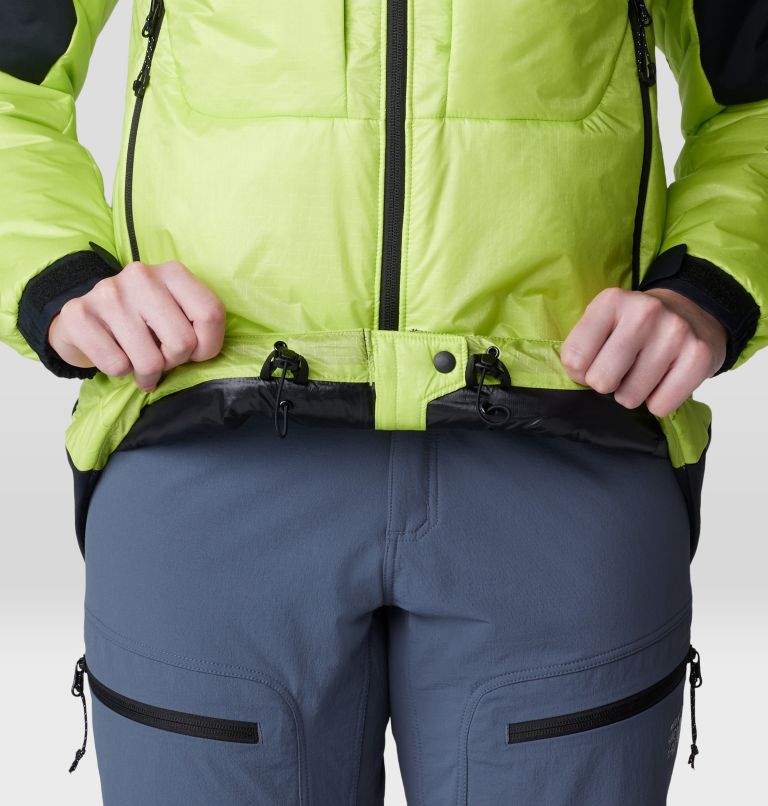 Women's Compressor Alpine Hooded Jacket, Color: Citron Glow, Black, image 6