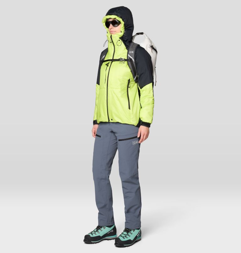 Manteau à capuchon Compressor Alpine, Color: Citron Glow, Black, image 2