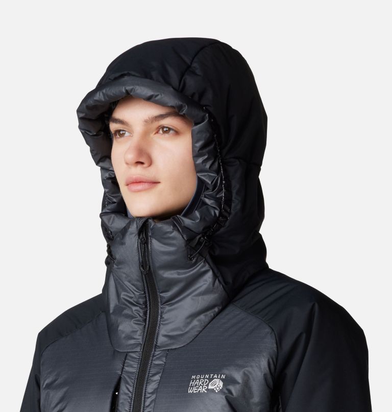 Women's Compressor Alpine Hooded Jacket, Color: Blue Slate, Black, image 5