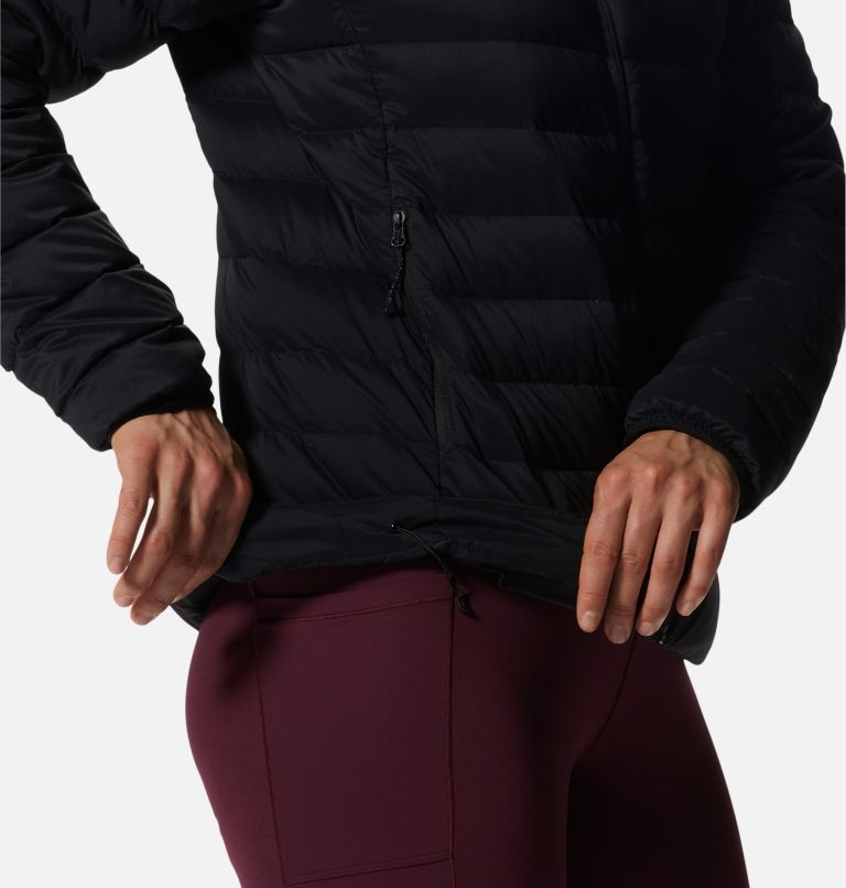 Women's Deloro Down Full Zip Hoody, Color: Black, image 7