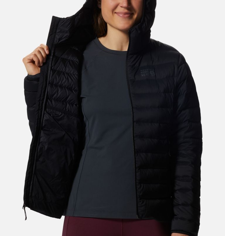 Women's Deloro Down Full Zip Hoody, Color: Black, image 8