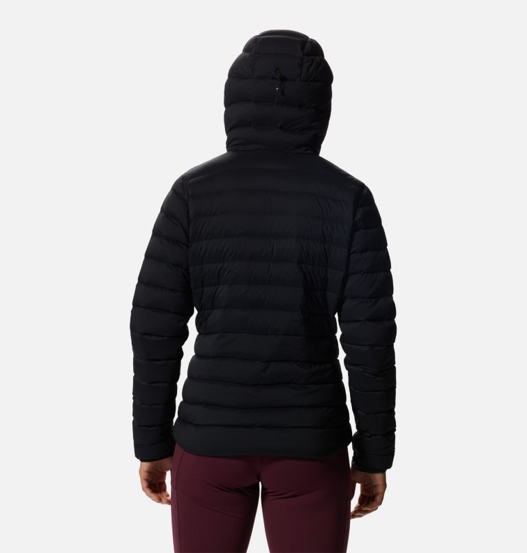 Women's Deloro Down Full Zip Hoody, Color: Black, image 2