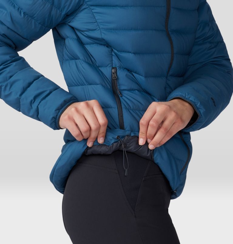 Women's Deloro Down Full Zip Hoody, Color: Dark Caspian, image 7