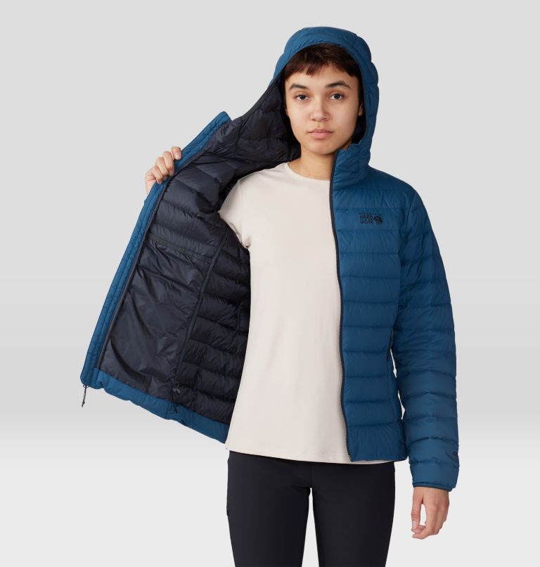 Women's Deloro Down Full Zip Hoody, Color: Dark Caspian, image 8