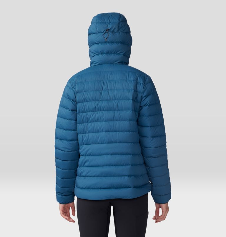 Women's Deloro Down Full Zip Hoody, Color: Dark Caspian, image 2
