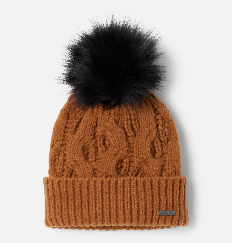 Gorro trenzado con pompón Boundless Days unisex, Color: Camel Brown, image 1