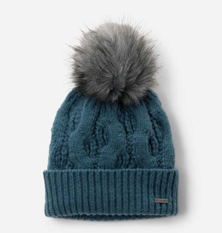 Women's Boundless Days Cable Knit Pom Beanie, Color: Everblue, image 1