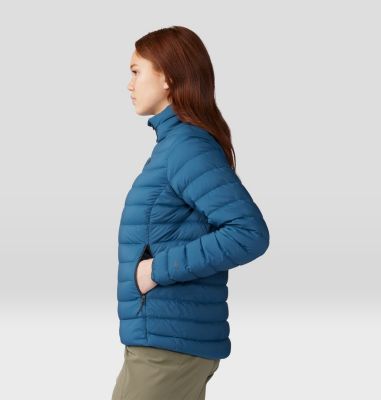 Women's Deloro Down Jacket, Color: Dark Caspian, image 7