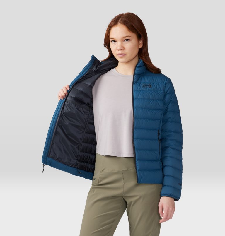 Women's Deloro Down Jacket, Color: Dark Caspian, image 5