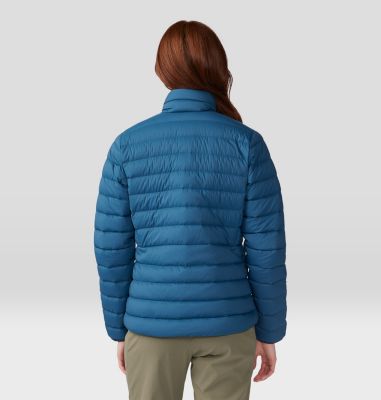 Women's Deloro Down Jacket, Color: Dark Caspian, image 6