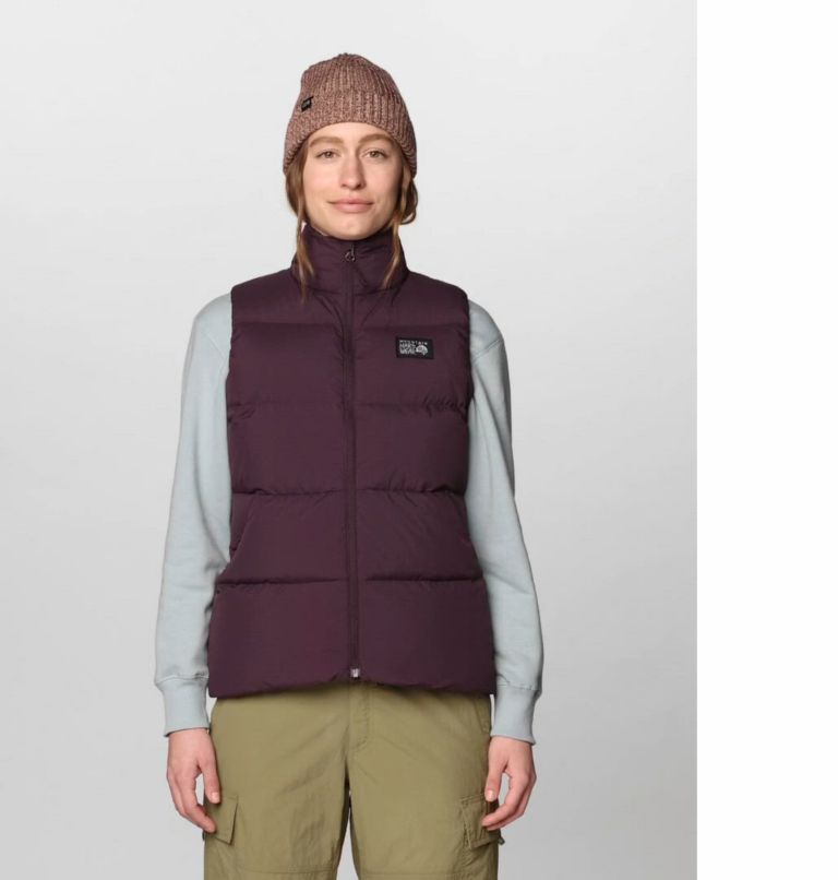 Women's Nevadan Down Vest, Color: Blackberry